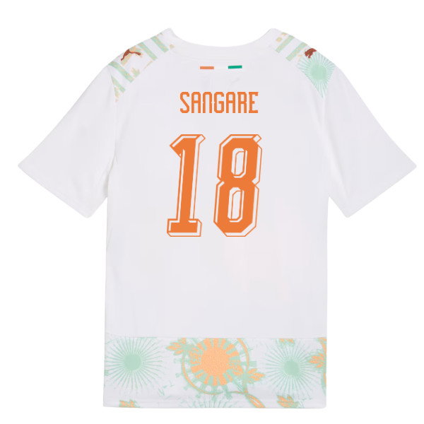 2026-2027 Ivory Coast Away Shirt (Kids) (Sangare 18)-SoccerKits Hub | Buy Soccer Jerseys Online